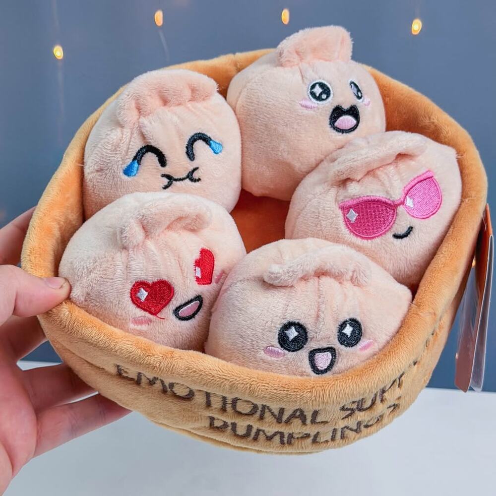 WHAT DO YOU MEME? Emotional Support Dumplings Plush Set